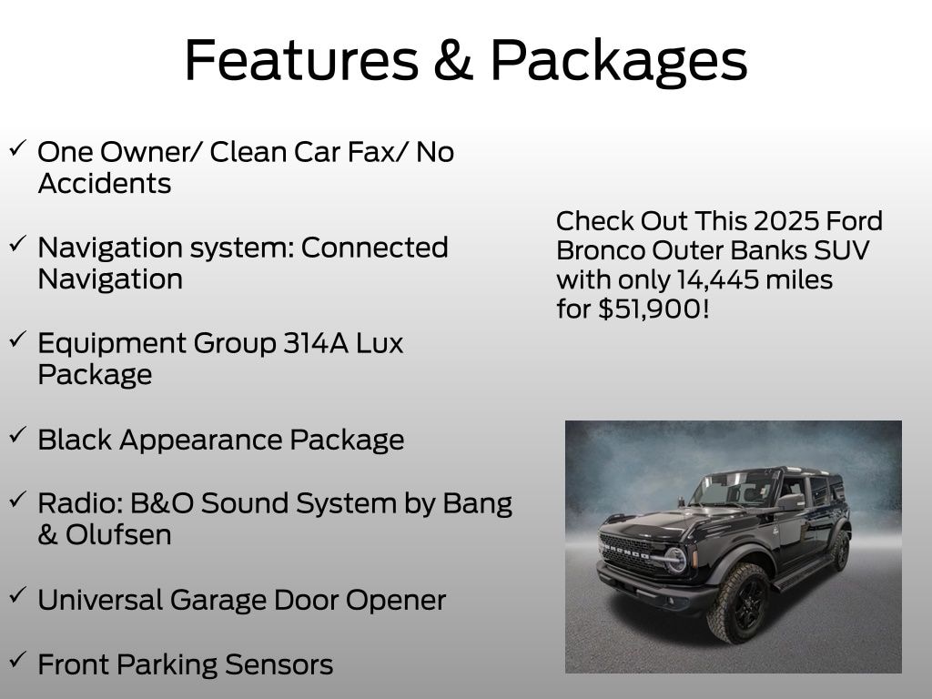 Certified 2025 Ford Bronco Outer Banks SUV