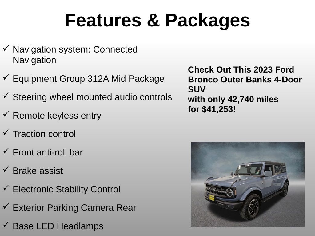 Used 2023 Ford Bronco Outer Banks SUV