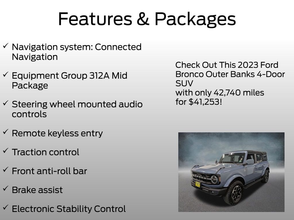 Certified 2023 Ford Bronco Outer Banks SUV