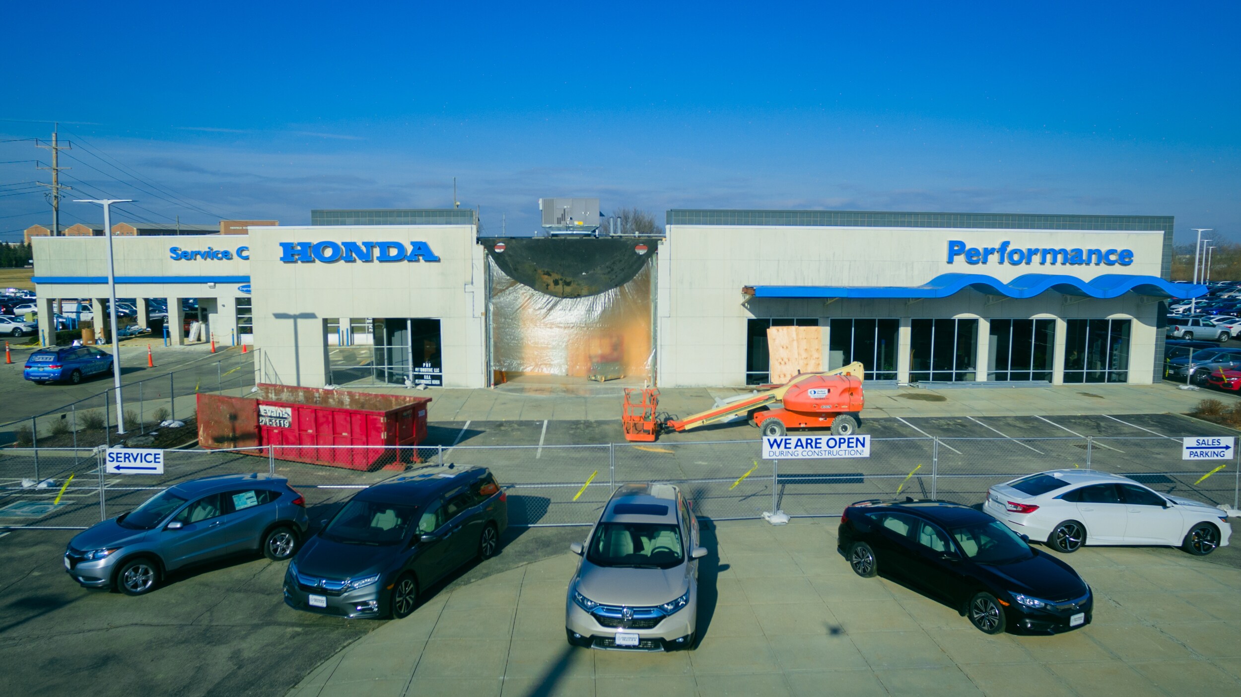 Our renovation is underway at Performance Honda!