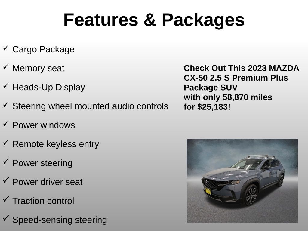 Certified 2023 Mazda CX-50 2.5 S Premium Plus Package SUV
