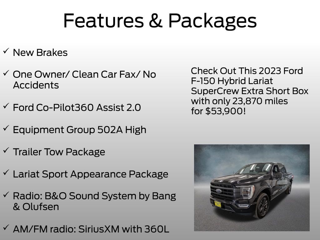 Certified 2023 Ford F-150 Lariat Truck