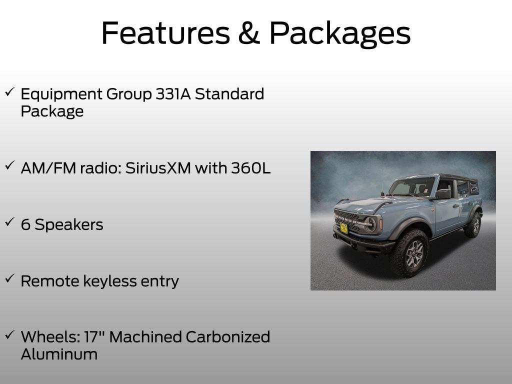 Certified 2021 Ford Bronco Badlands SUV