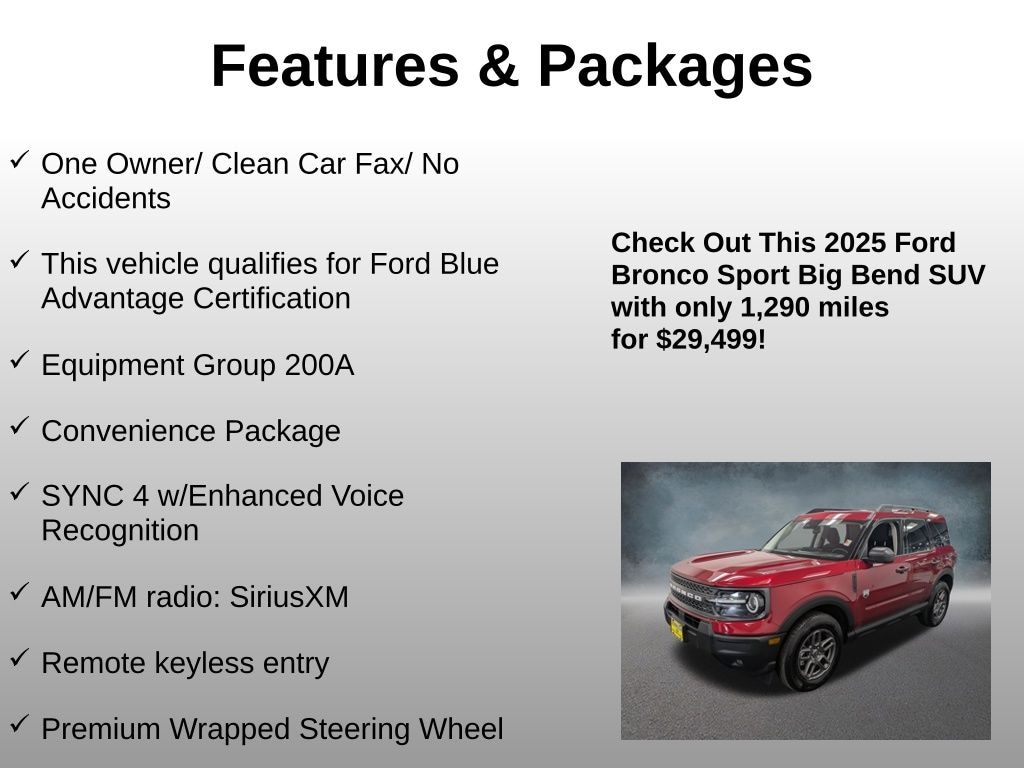 Used 2025 Ford Bronco Sport Big Bend SUV