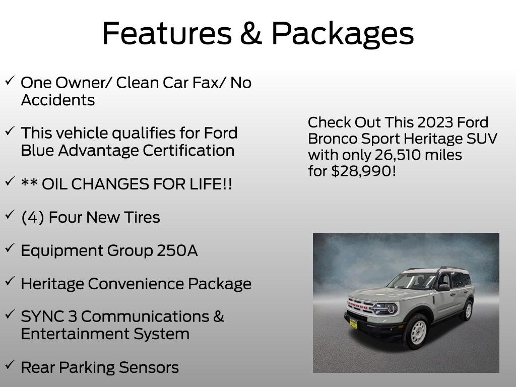 Certified 2023 Ford Bronco Sport Heritage SUV