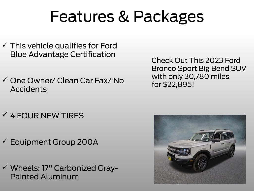 Certified 2023 Ford Bronco Sport Big Bend SUV