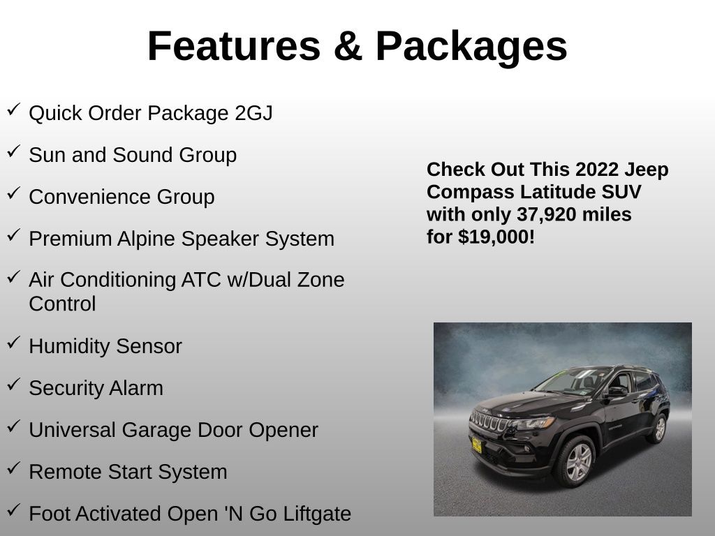 Used 2022 Jeep Compass Latitude SUV