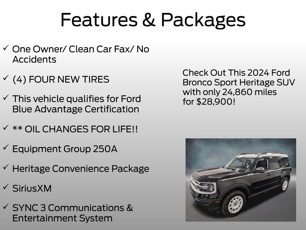 Certified 2024 Ford Bronco Sport Heritage SUV