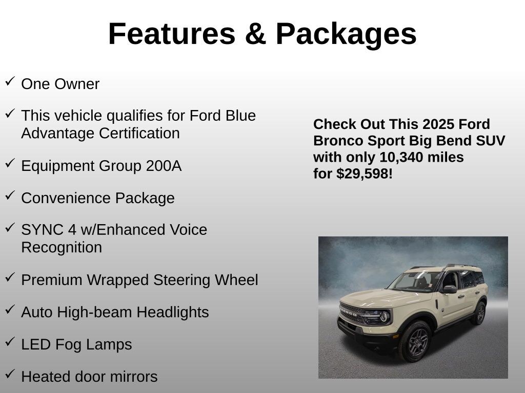 Used 2025 Ford Bronco Sport Big Bend SUV