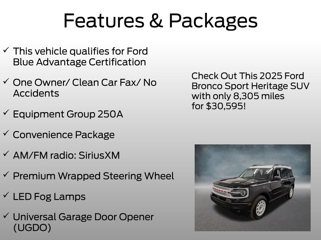 Certified 2025 Ford Bronco Sport Heritage SUV