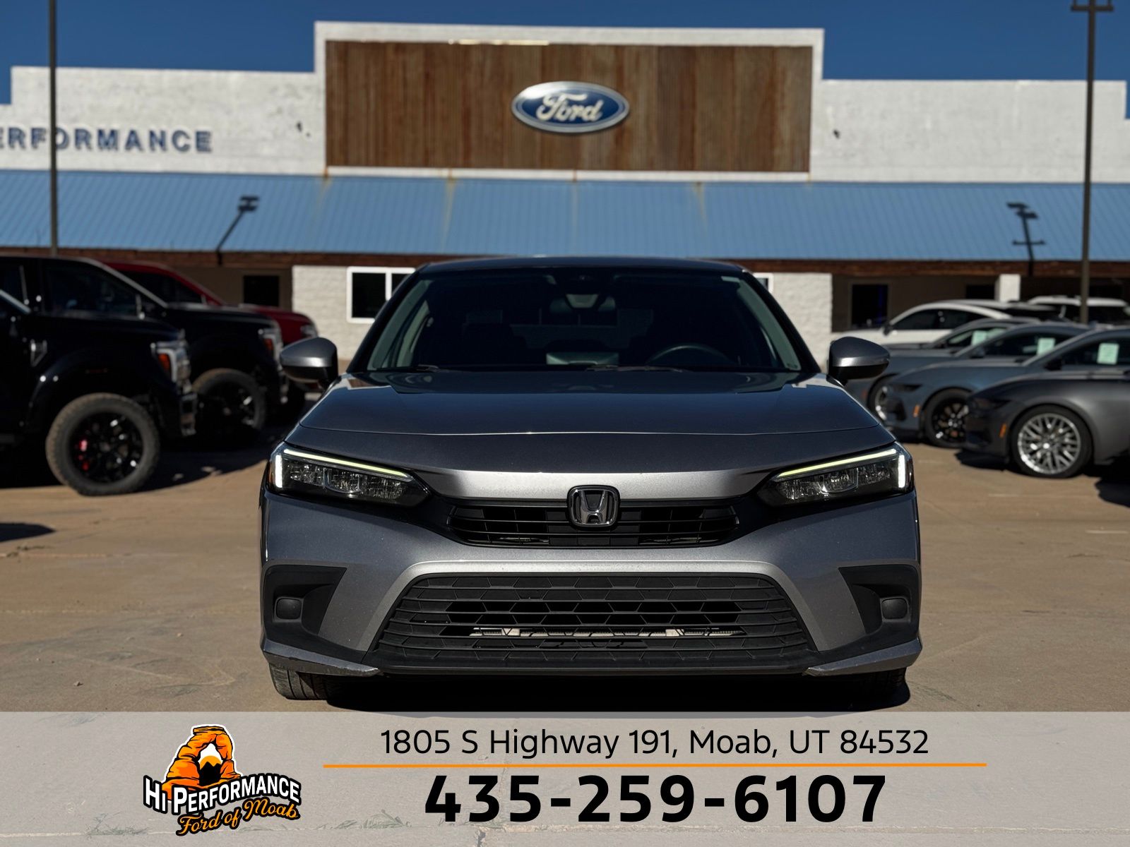 Used 2022 Honda Civic LX with VIN 2HGFE2F27NH523276 for sale in Moab, UT