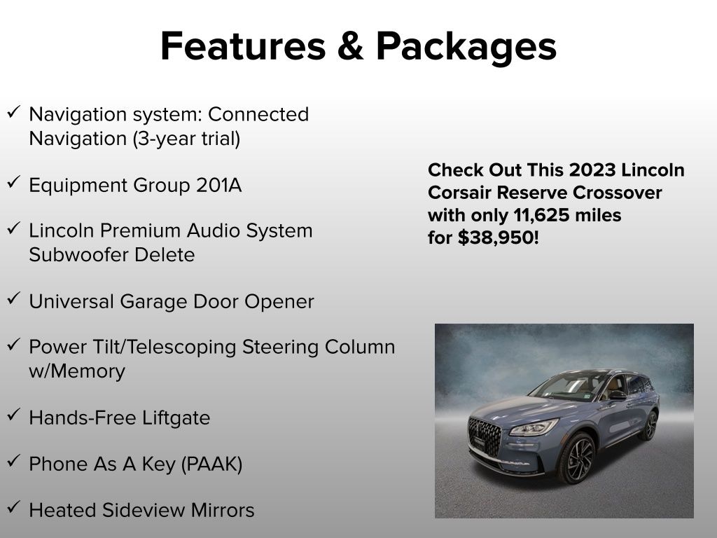 Certified 2023 Lincoln Corsair Reserve SUV