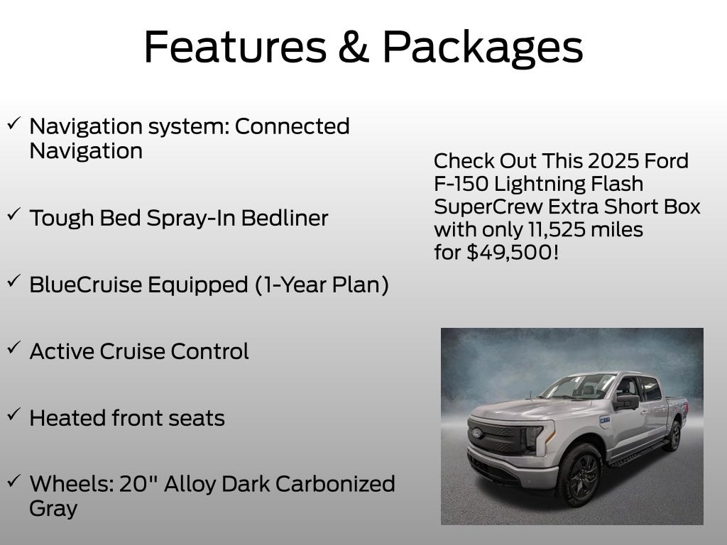 Certified 2025 Ford F-150 Lightning Flash Truck
