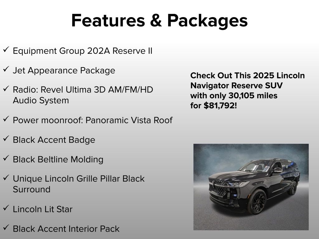 Certified 2025 Lincoln Navigator Reserve SUV