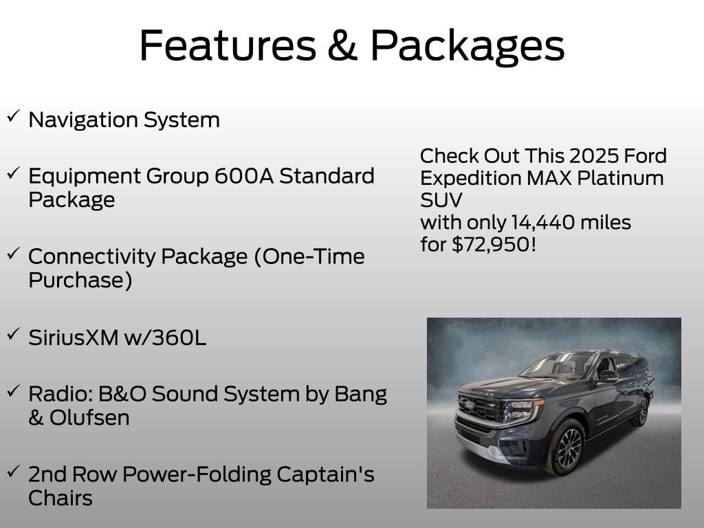 Certified 2025 Ford Expedition Max Platinum SUV