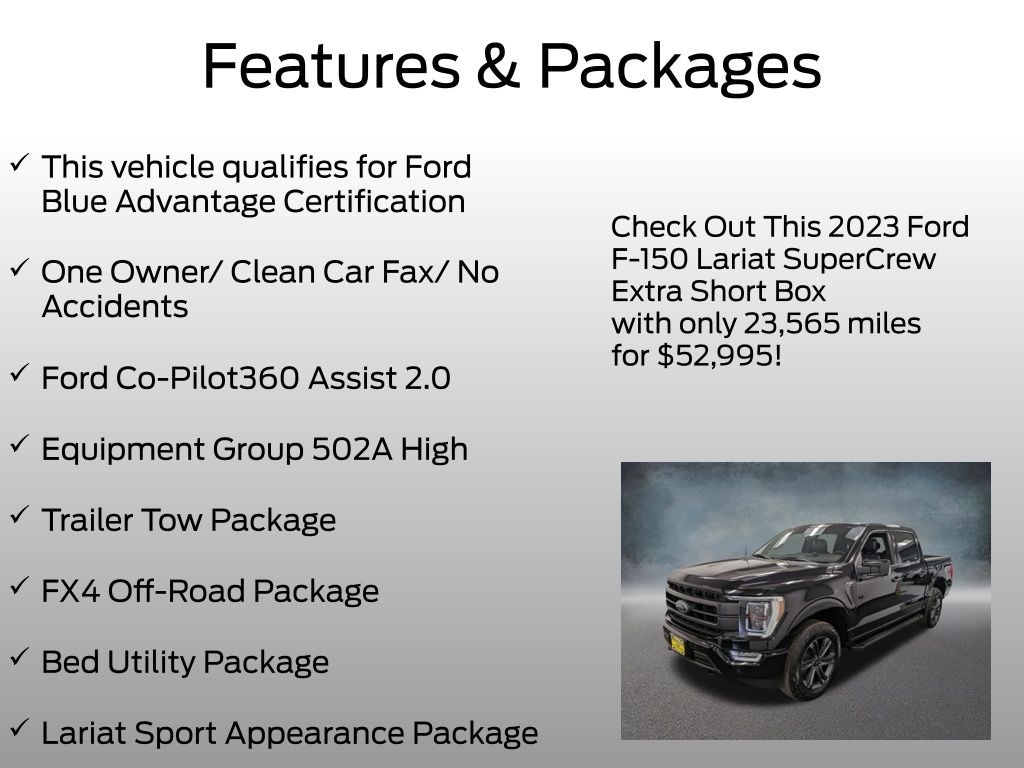 Certified 2023 Ford F-150 Lariat Truck