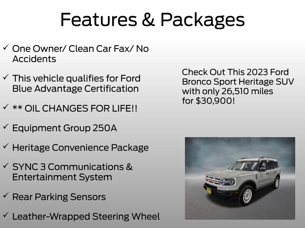 Certified 2023 Ford Bronco Sport Heritage SUV