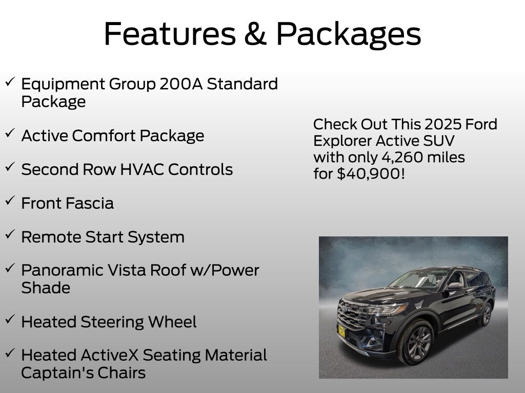 Certified 2025 Ford Explorer Active SUV
