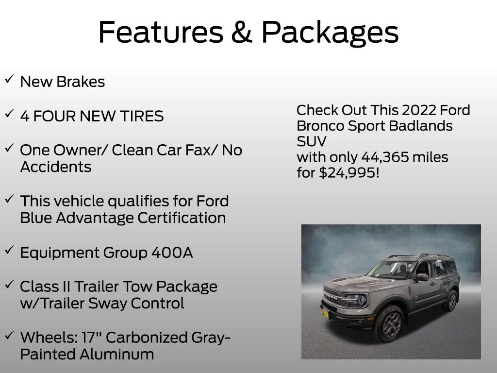 Certified 2022 Ford Bronco Sport Badlands SUV