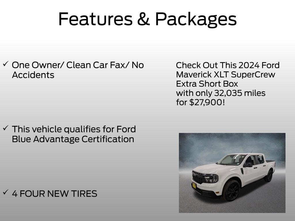 Certified 2024 Ford Maverick XLT Truck