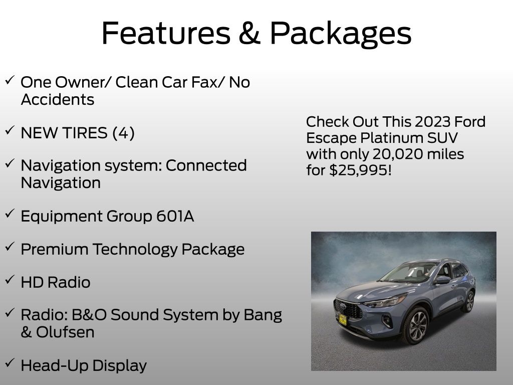 Certified 2023 Ford Escape Platinum SUV