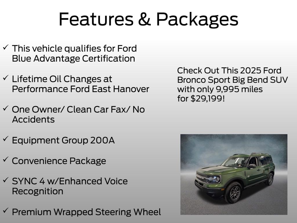Certified 2025 Ford Bronco Sport Big Bend SUV