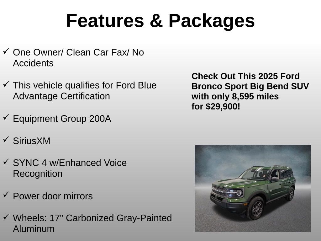 Used 2025 Ford Bronco Sport Big Bend SUV