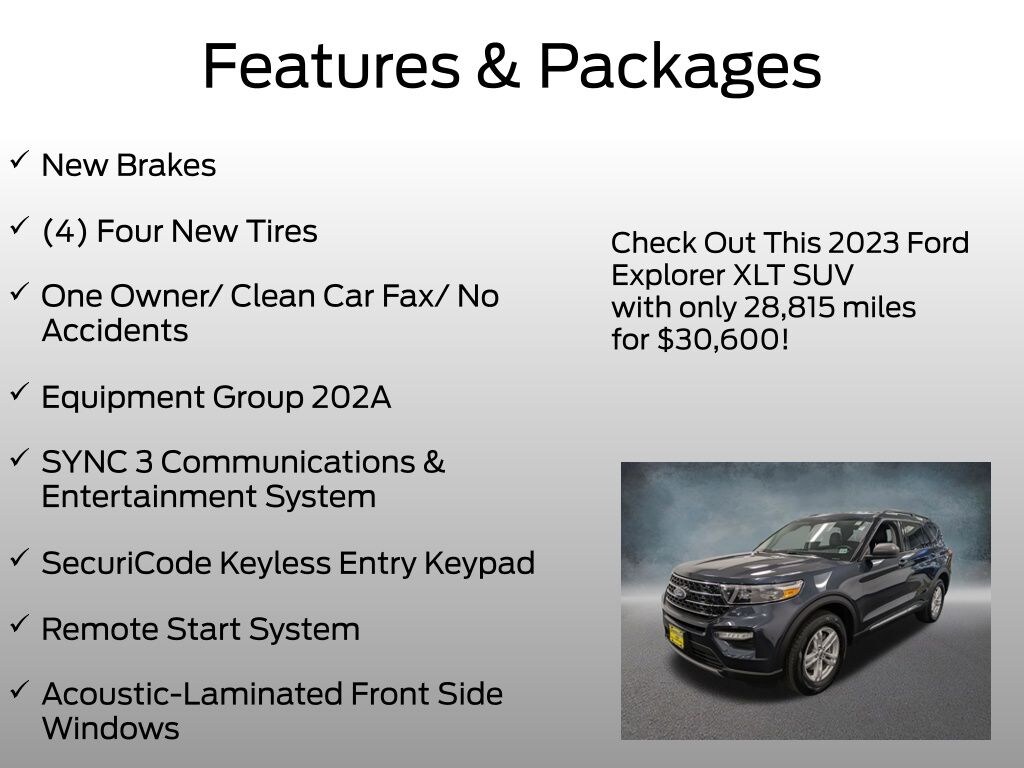 Certified 2023 Ford Explorer XLT SUV