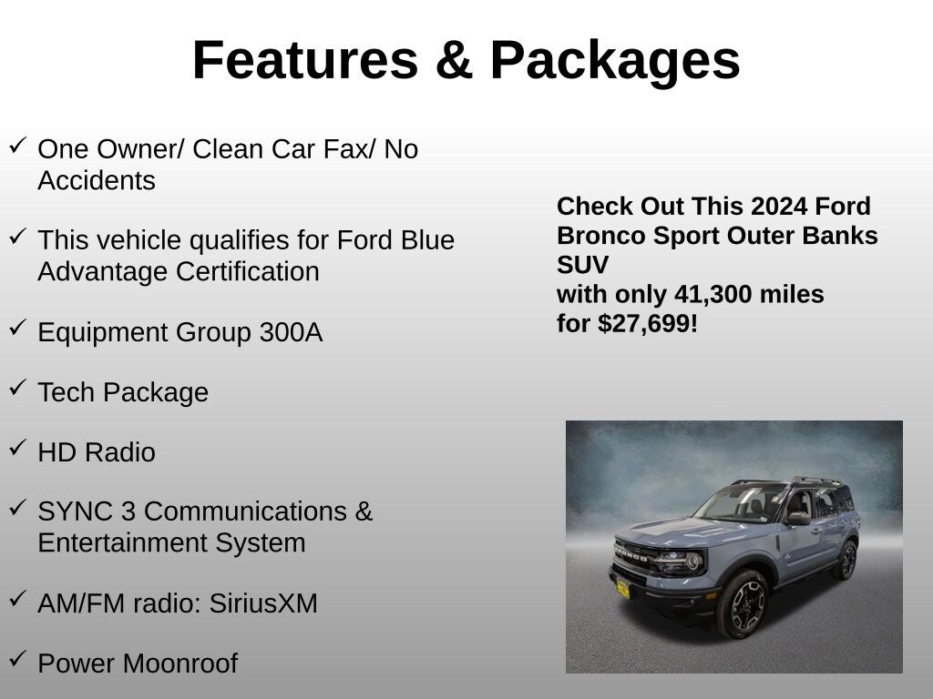 Used 2024 Ford Bronco Sport Outer Banks SUV