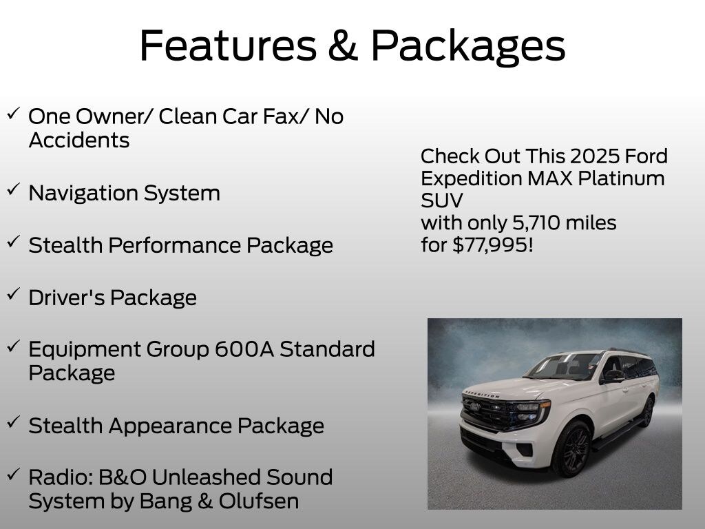 Certified 2025 Ford Expedition Max Platinum SUV