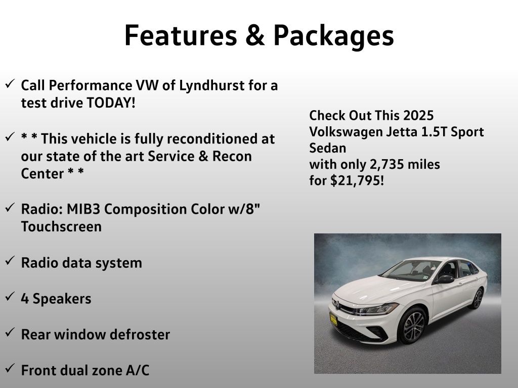 Used 2025 Volkswagen Jetta 1.5T Sport Sedan