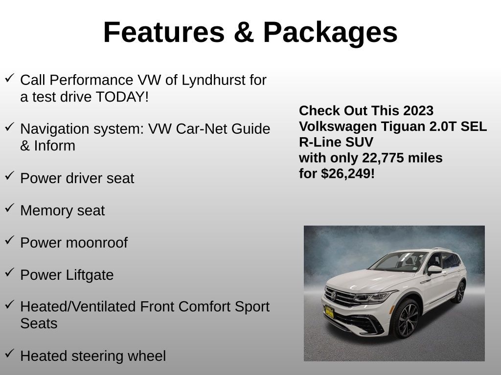 Used 2023 Volkswagen Tiguan 2.0T SEL R-Line SUV