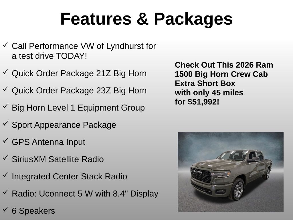 Used 2026 Ram 1500 Lone Star Truck