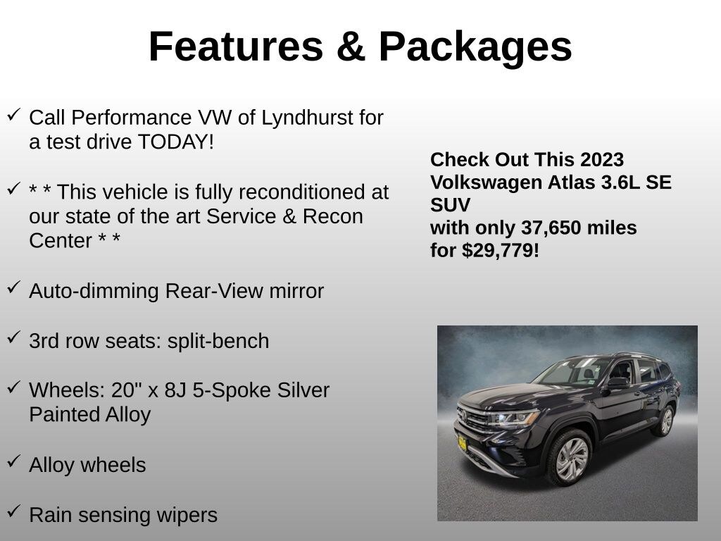 Used 2023 Volkswagen Atlas 3.6L V6 SE w/Technology SUV