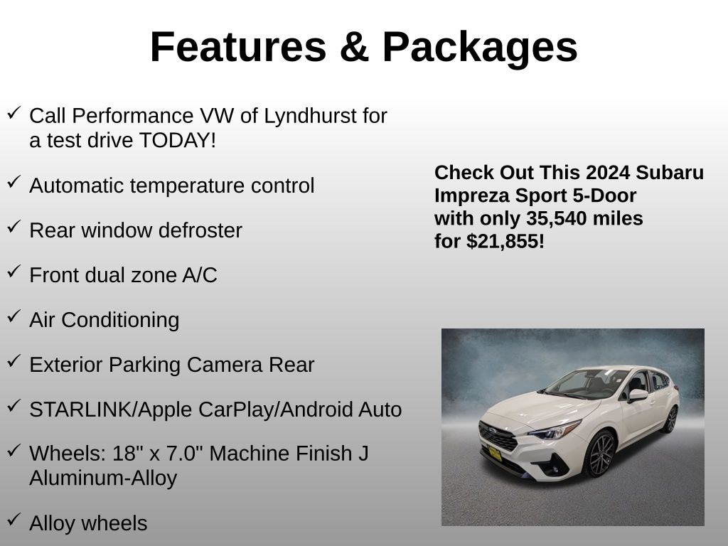 Used 2024 Subaru Impreza Sport Hatchback