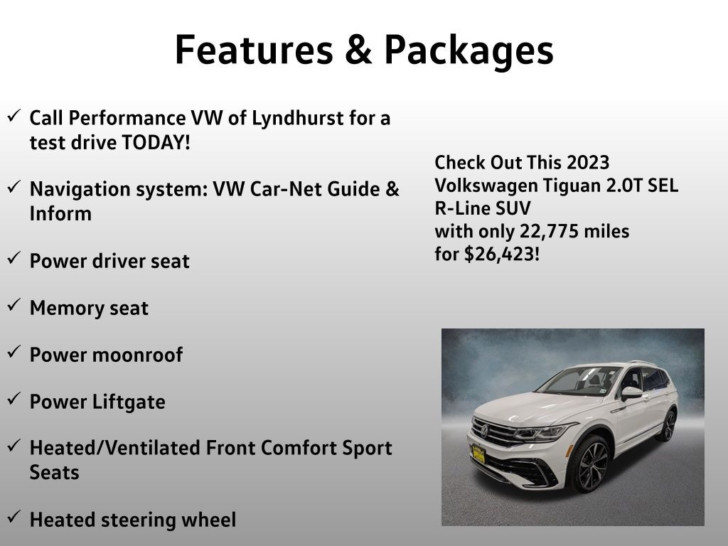 Used 2023 Volkswagen Tiguan 2.0T SEL R-Line SUV