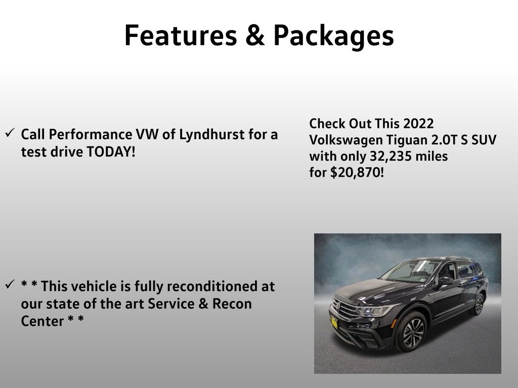 Used 2022 Volkswagen Tiguan 2.0T S SUV