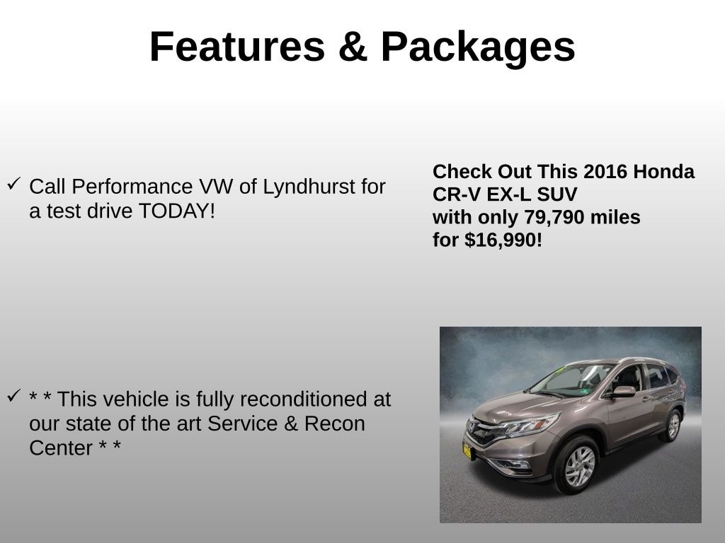 Used 2016 Honda CR-V EX-L SUV