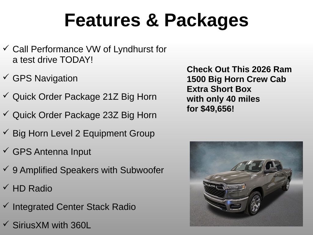 Used 2026 Ram 1500 Lone Star Truck