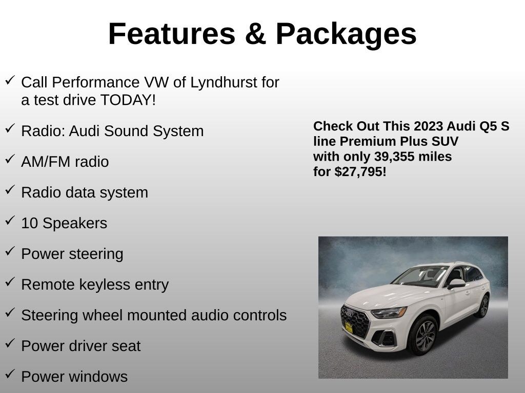 Used 2023 Audi Q5 45 S Line Premium SUV