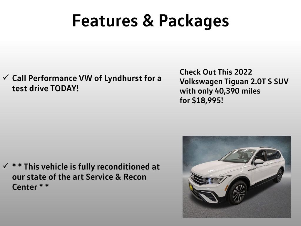 Used 2022 Volkswagen Tiguan 2.0T S SUV