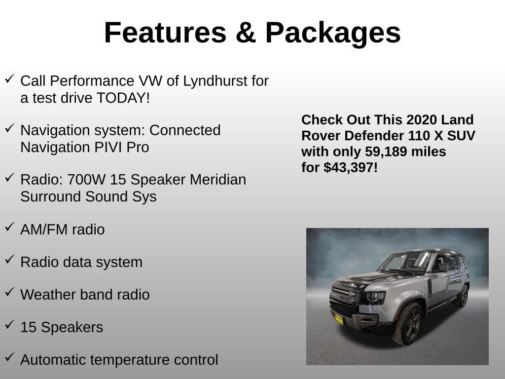 Used 2020 Land Rover Defender 110 X SUV