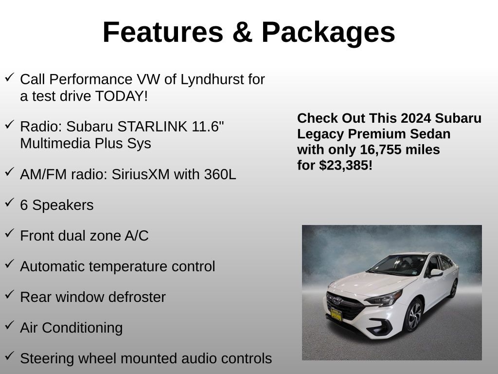 Used 2024 Subaru Legacy Premium Sedan