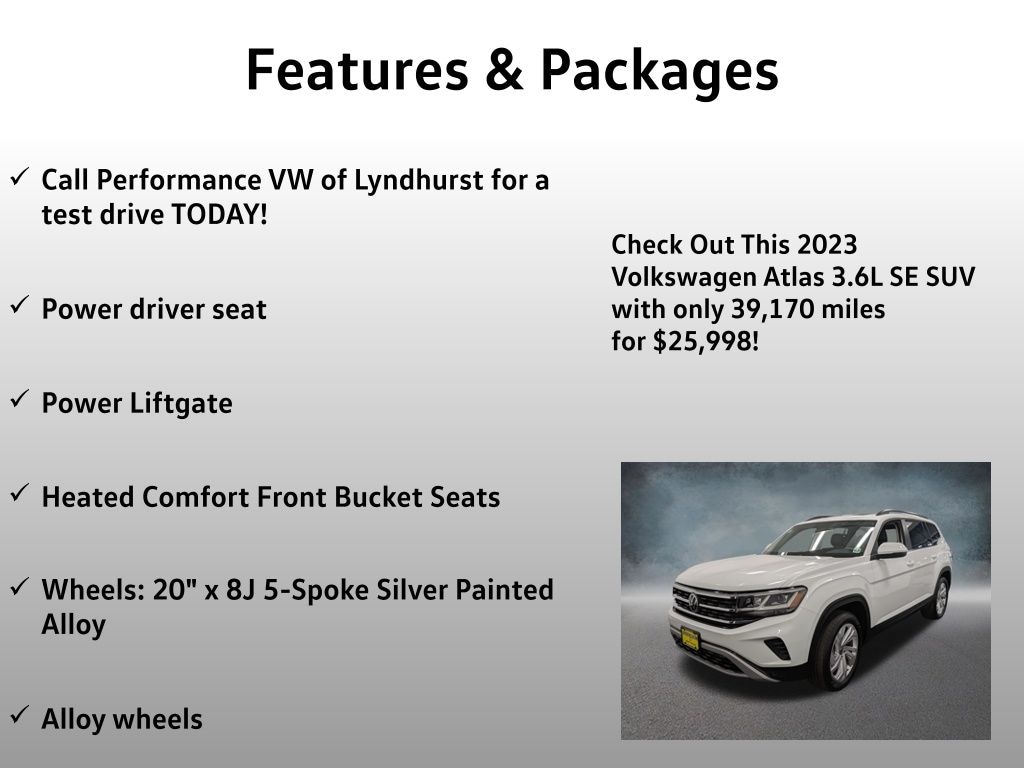 Used 2023 Volkswagen Atlas 3.6L V6 SE w/Technology SUV
