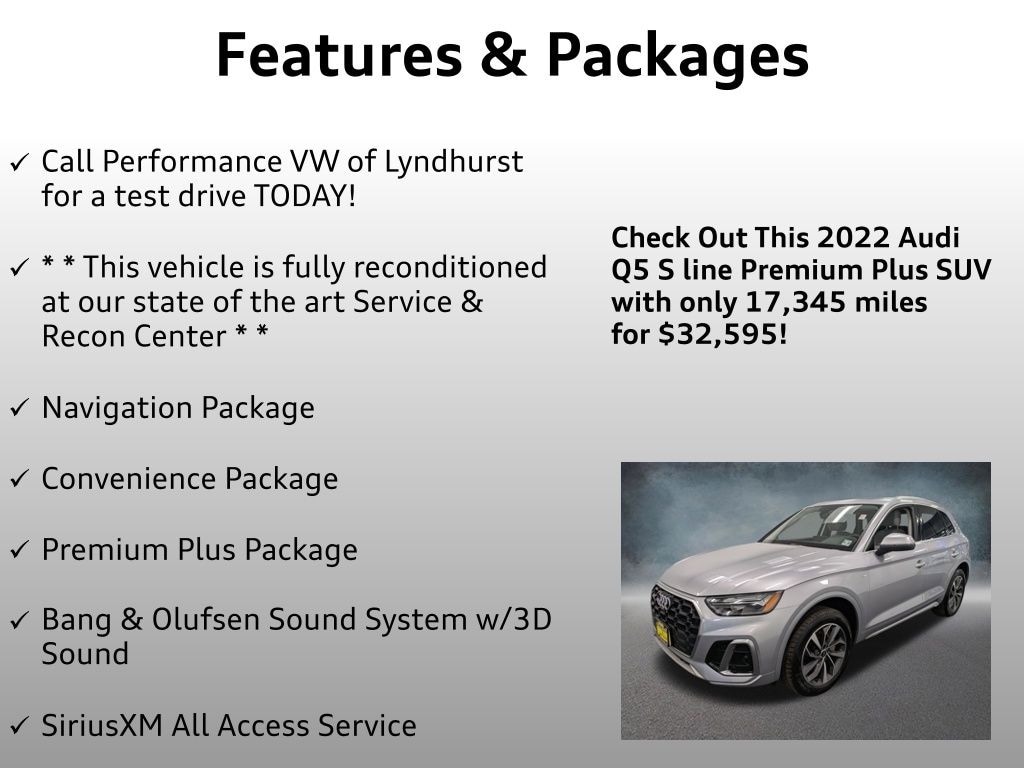 Used 2022 Audi Q5 45 S Line Premium SUV