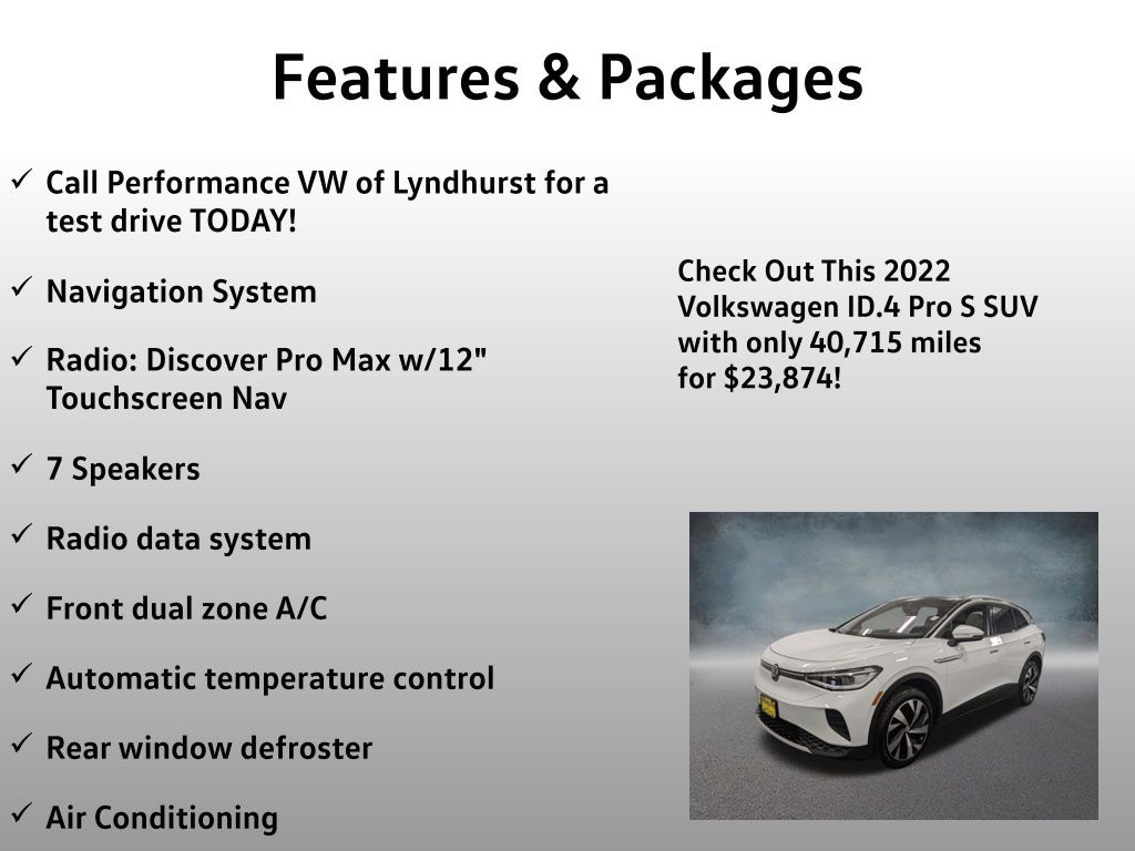 Certified 2022 Volkswagen ID.4 Pro S SUV