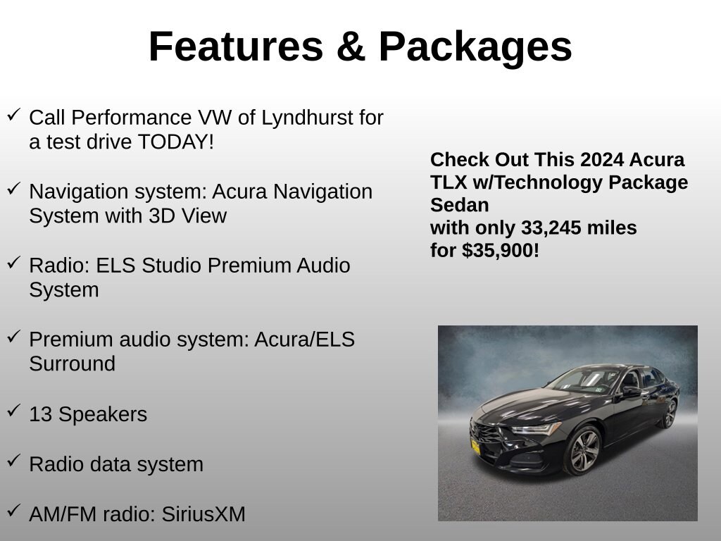 Used 2024 Acura TLX Technology Package Sedan