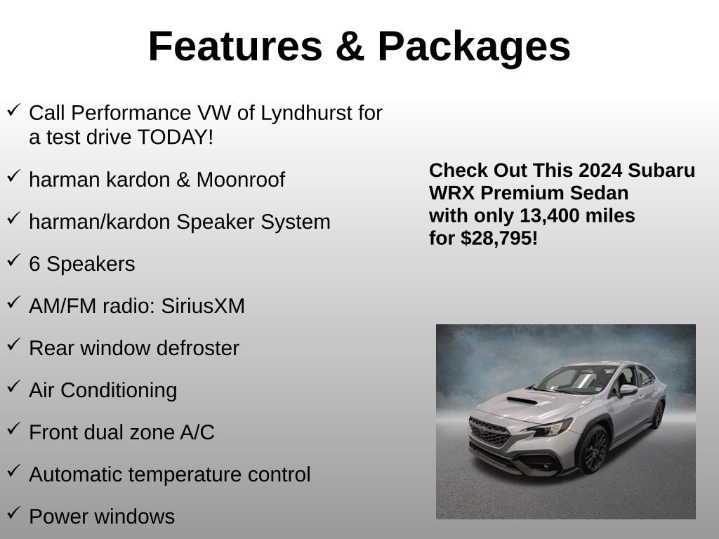 Used 2024 Subaru WRX Premium Sedan