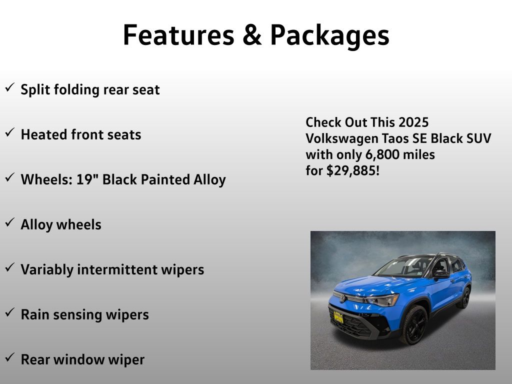 2025 Volkswagen Taos SE Black - Photo 17