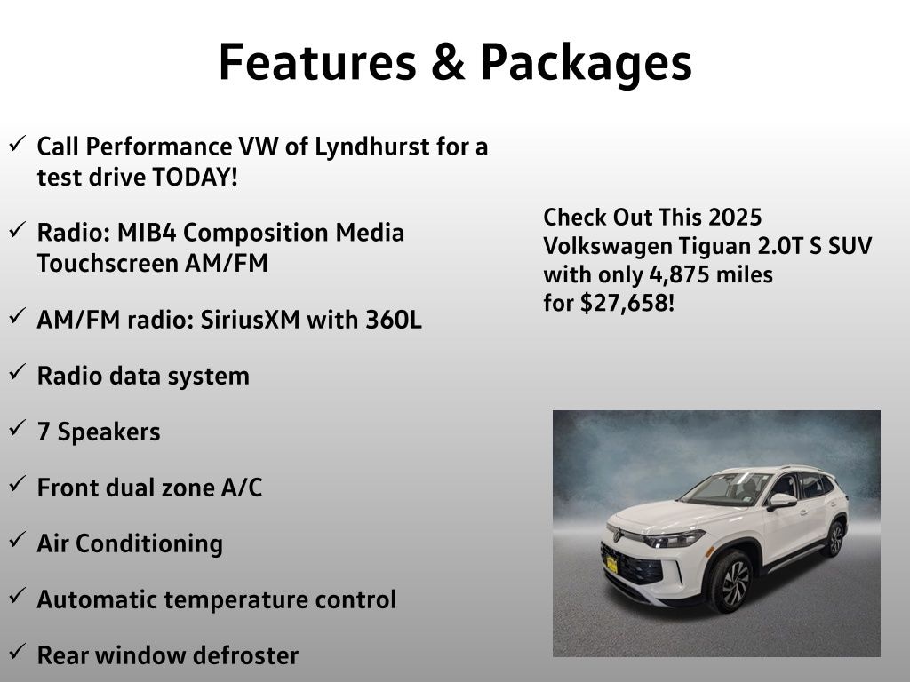 Used 2025 Volkswagen Tiguan 2.0T S SUV
